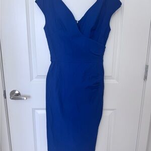 Chic Royal Blue Midi Dress